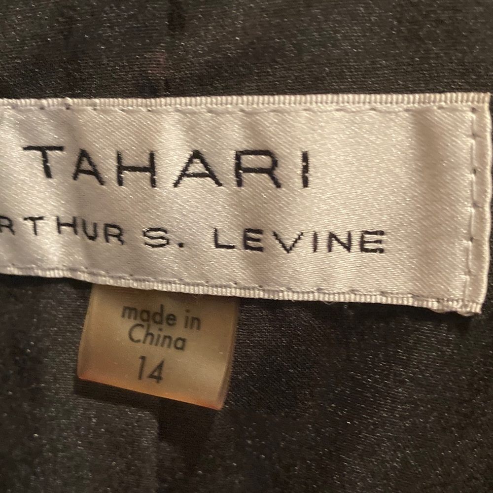 Tahari Black Blazer with silver studs trim - Picture 2 of 9